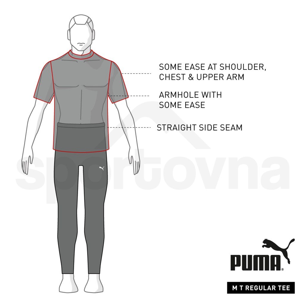 Tričko Puma Active Small Logo Tee M - červená
