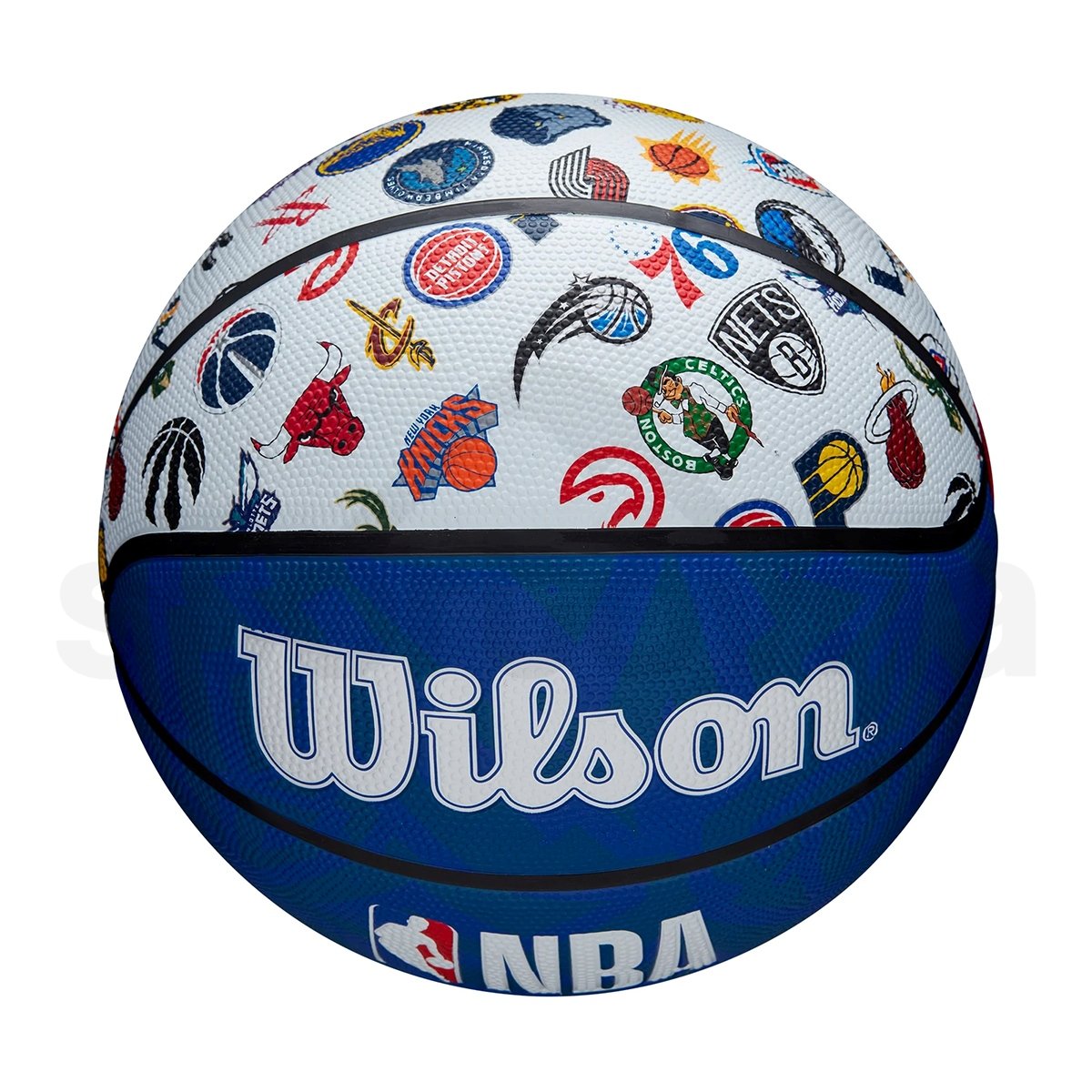 Míč Wilson NBA All Teams Logo - modrá/červená