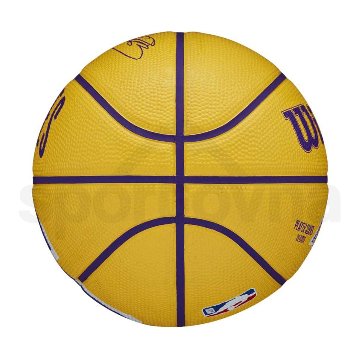 Míč Wilson NBA Player Icon Mini Bskt Lebron 3 - žlutá/fialová