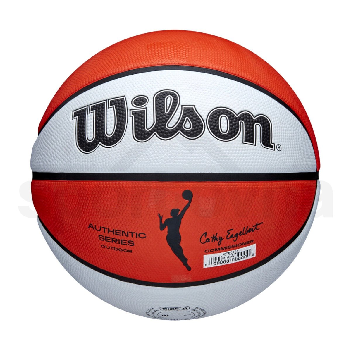 Basketbalový míč Wilson WNBA Authentic Series Outdoor Basket - bílá/oranžová