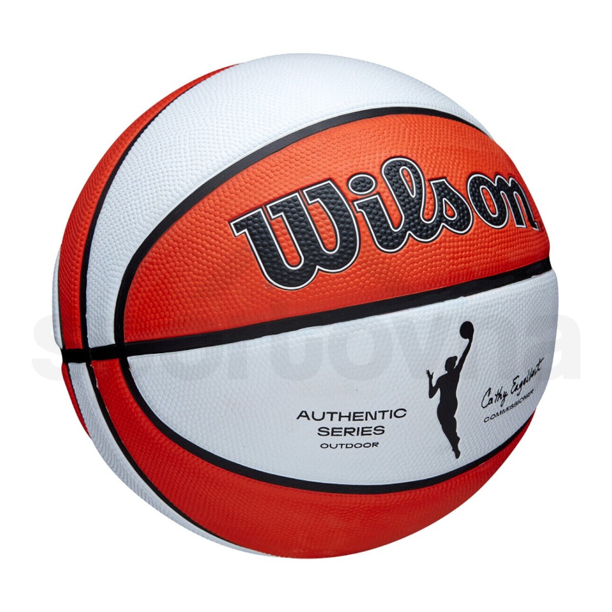 Basketbalový míč Wilson WNBA Authentic Series Outdoor Basket - bílá/oranžová