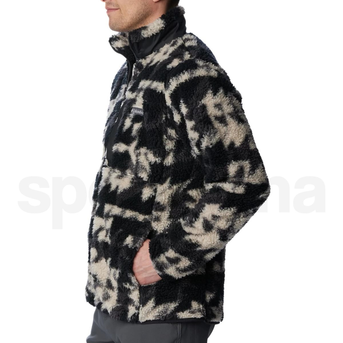 Mikina Columbia Winter Pass™ Print Fleece Full Zip M - černá/bílá