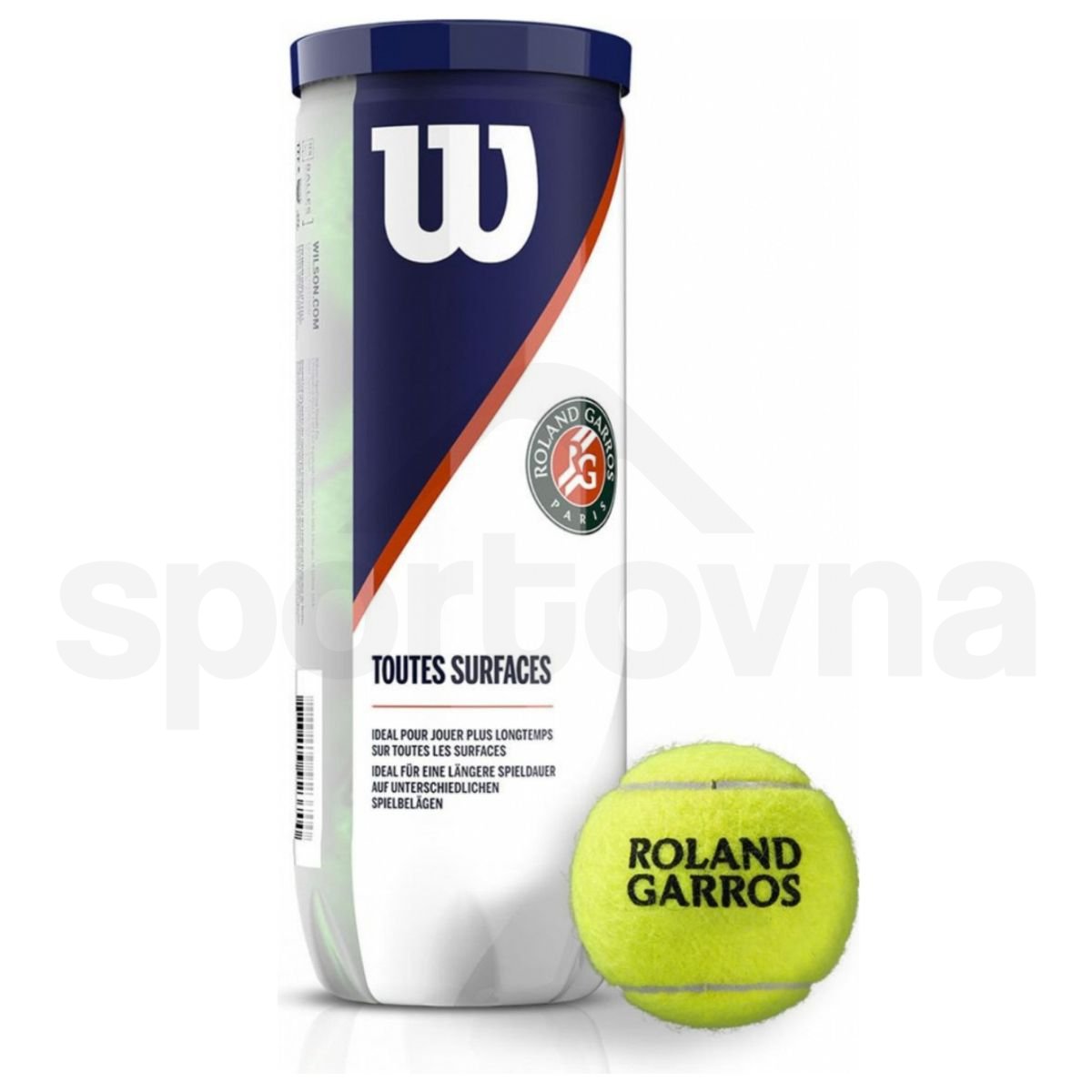 Tenisové míče Wilson Roland Garros All Court 3ks - žlutá