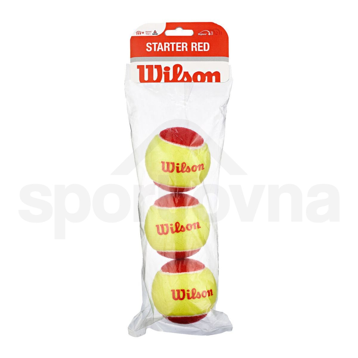 Tenisové míče Wilson Starter Easy 3ks - žlutá/červená