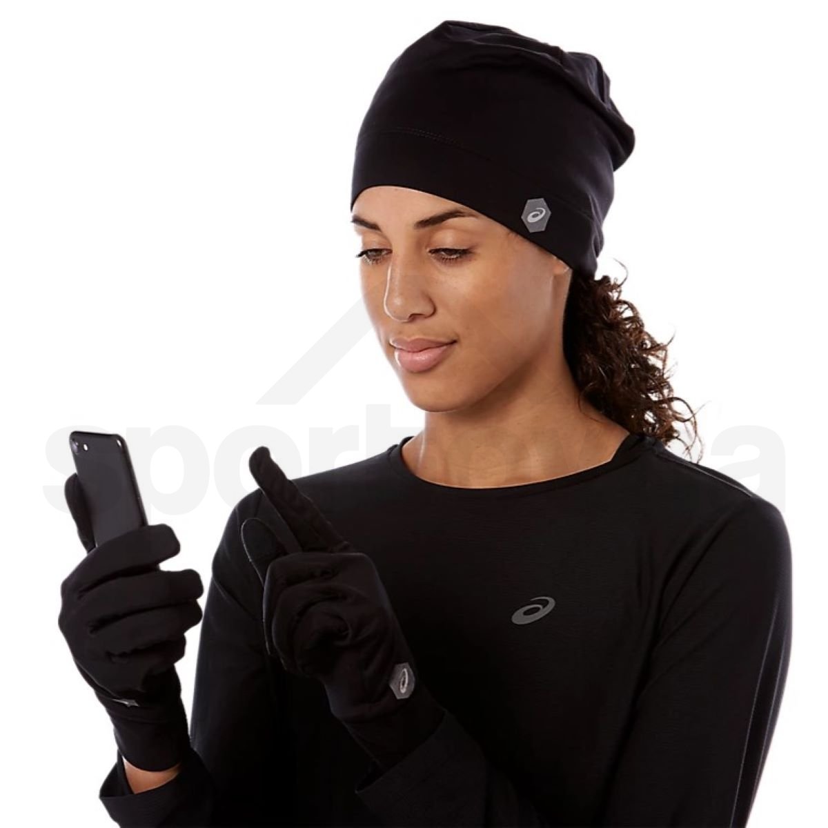 Set čepice a rukavice Asics Runnig Pack - černá