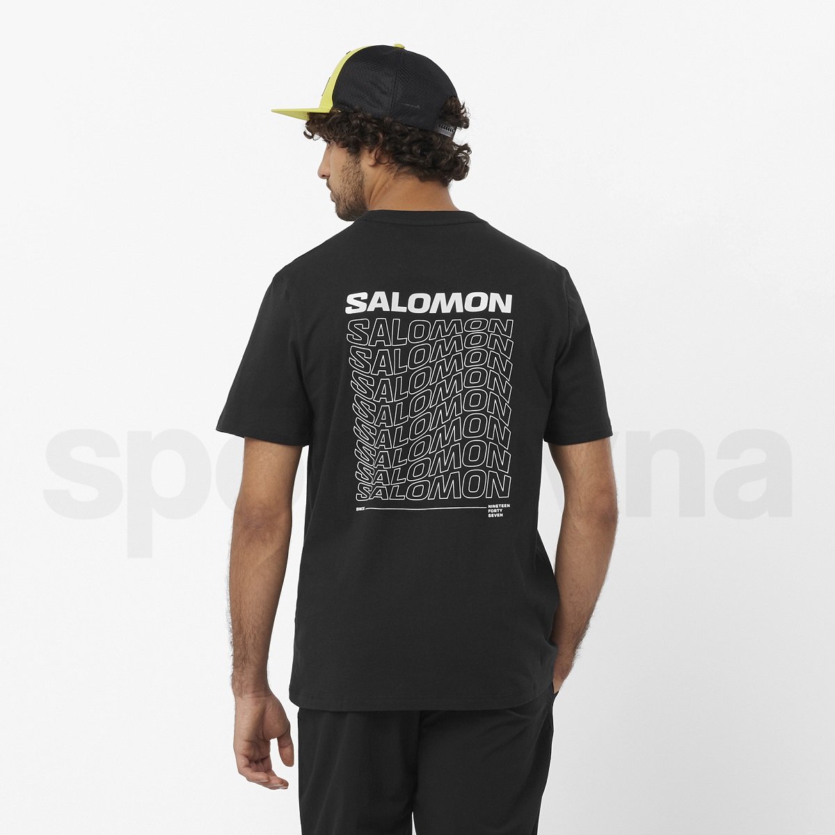 Tričko Salomon Graphic Performance SS Tee M - černá