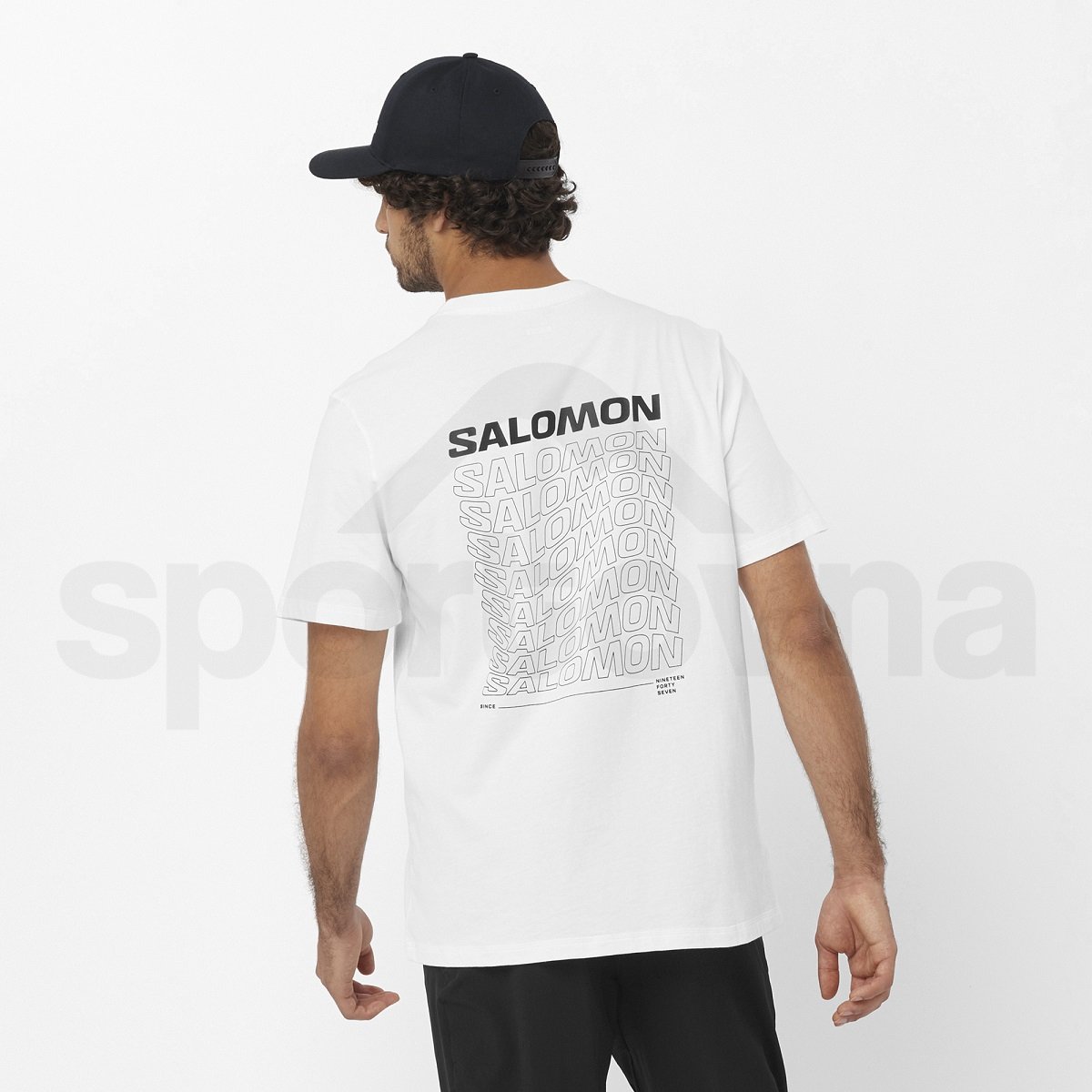 Tričko Salomon Graphic Performance SS Tee M - bílá