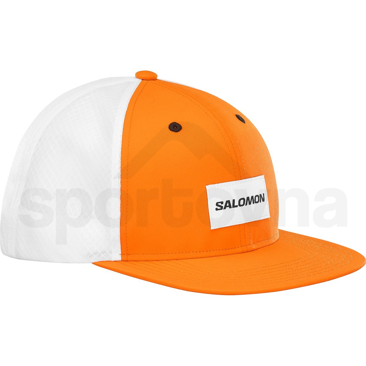 Kšiltovka Salomon Trucker Flat Cap - oranžová/bílá