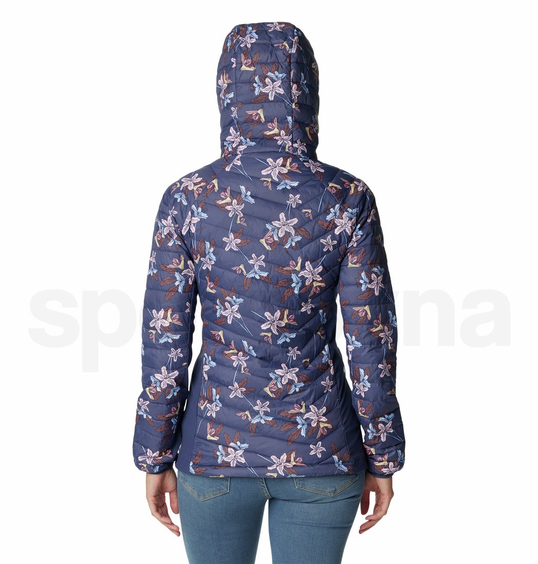 Bunda Columbia Powder Pass™ Hooded Jacket W - tmavě modrá/růžová