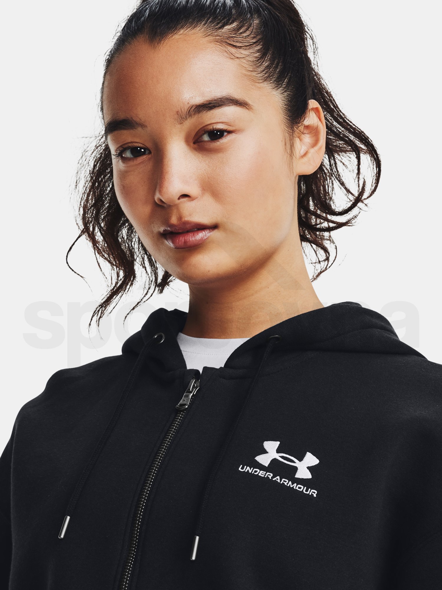 Mikina Under Armour Essential Fleece FZ - čierna