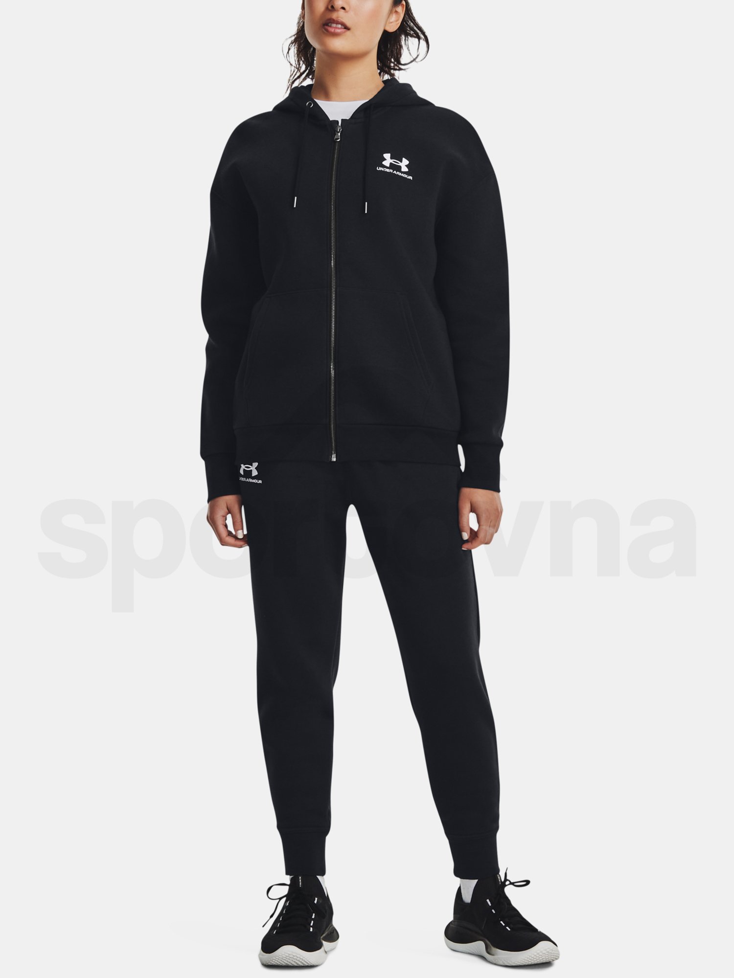 Mikina Under Armour Essential Fleece FZ - čierna