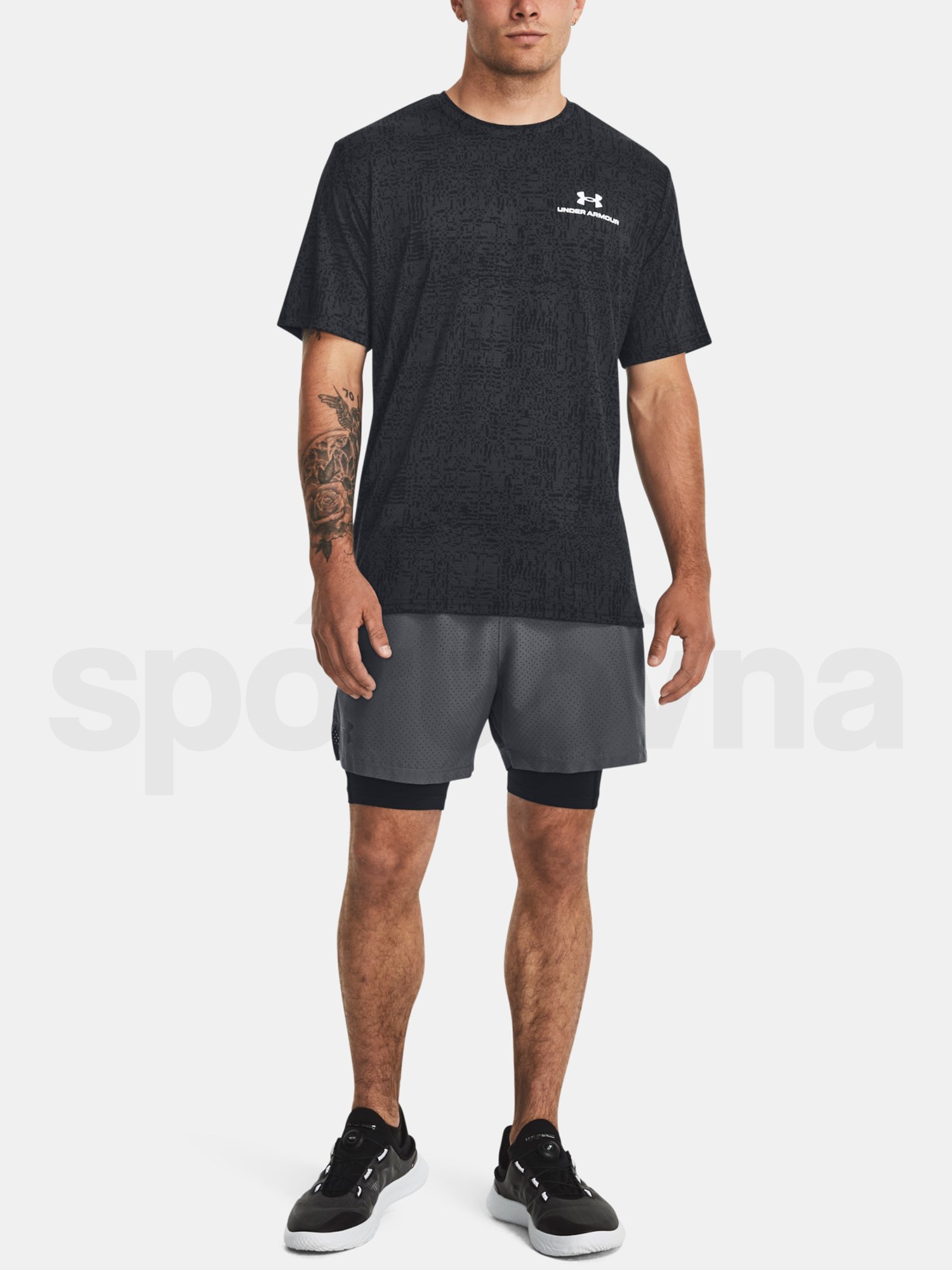 Tričko Under Armour UA Rush Energy Print SS-BLK