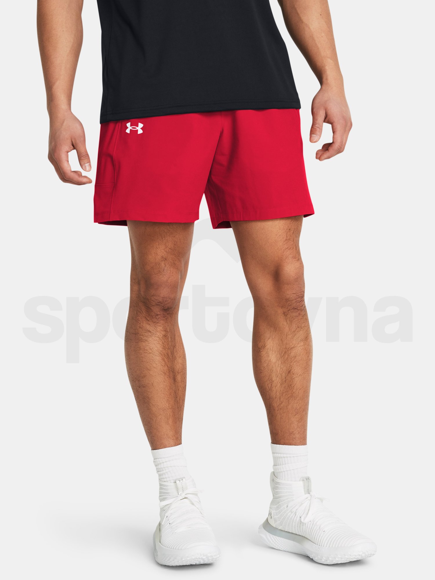 Šortky Under Armour UA Baseline Woven Short - červená