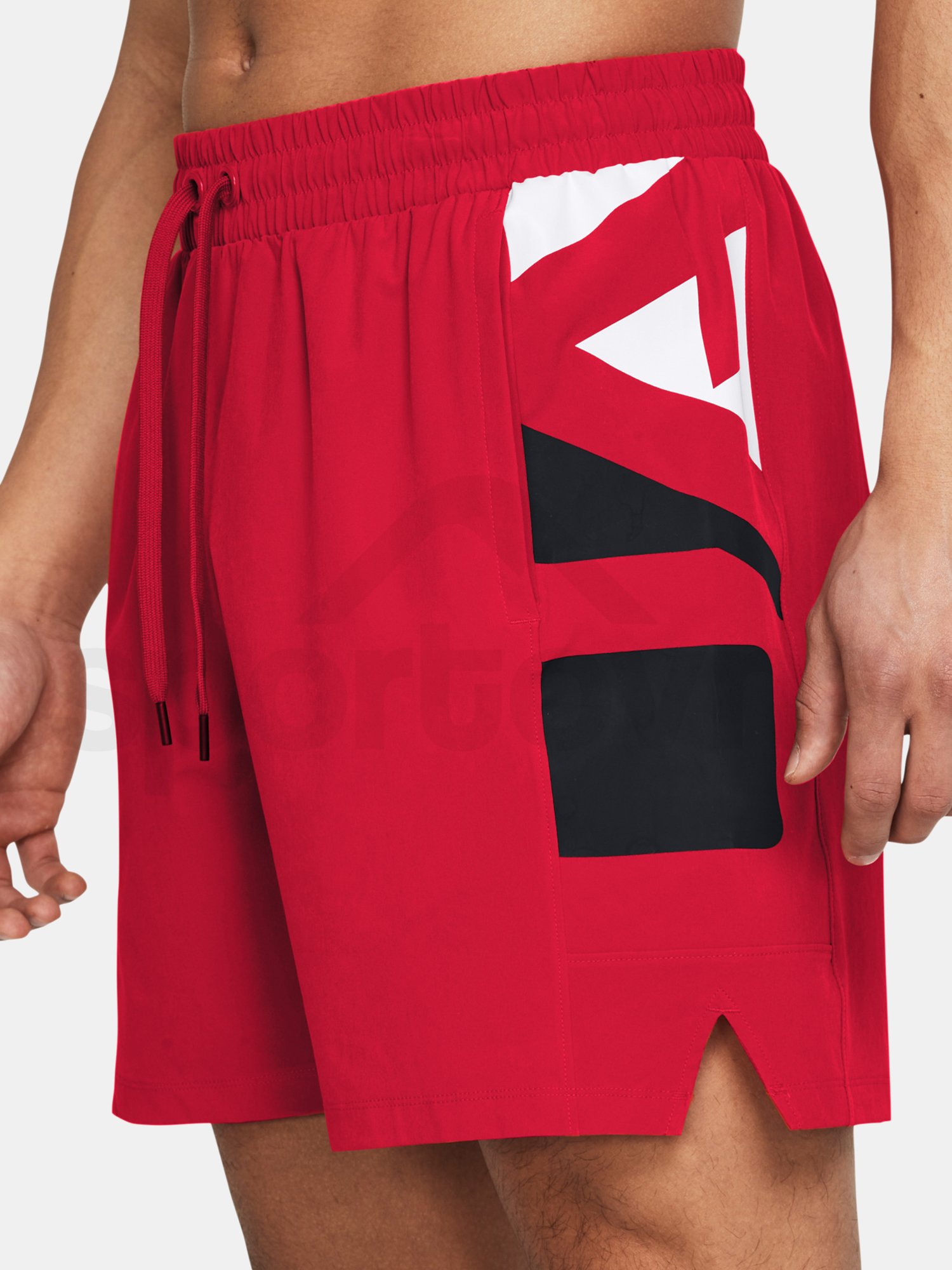 Šortky Under Armour UA Baseline Woven Short - červená