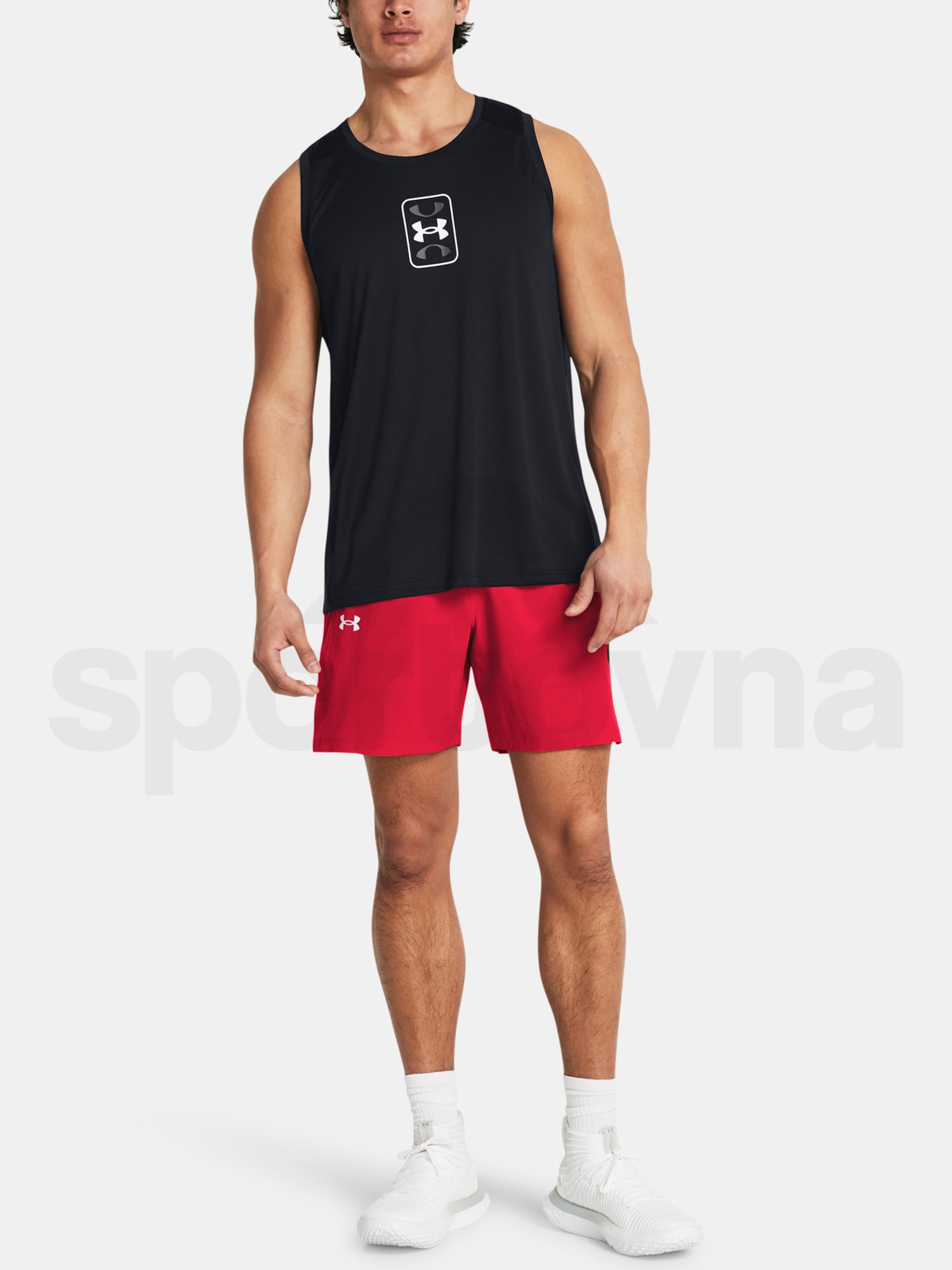 Šortky Under Armour UA Baseline Woven Short - červená