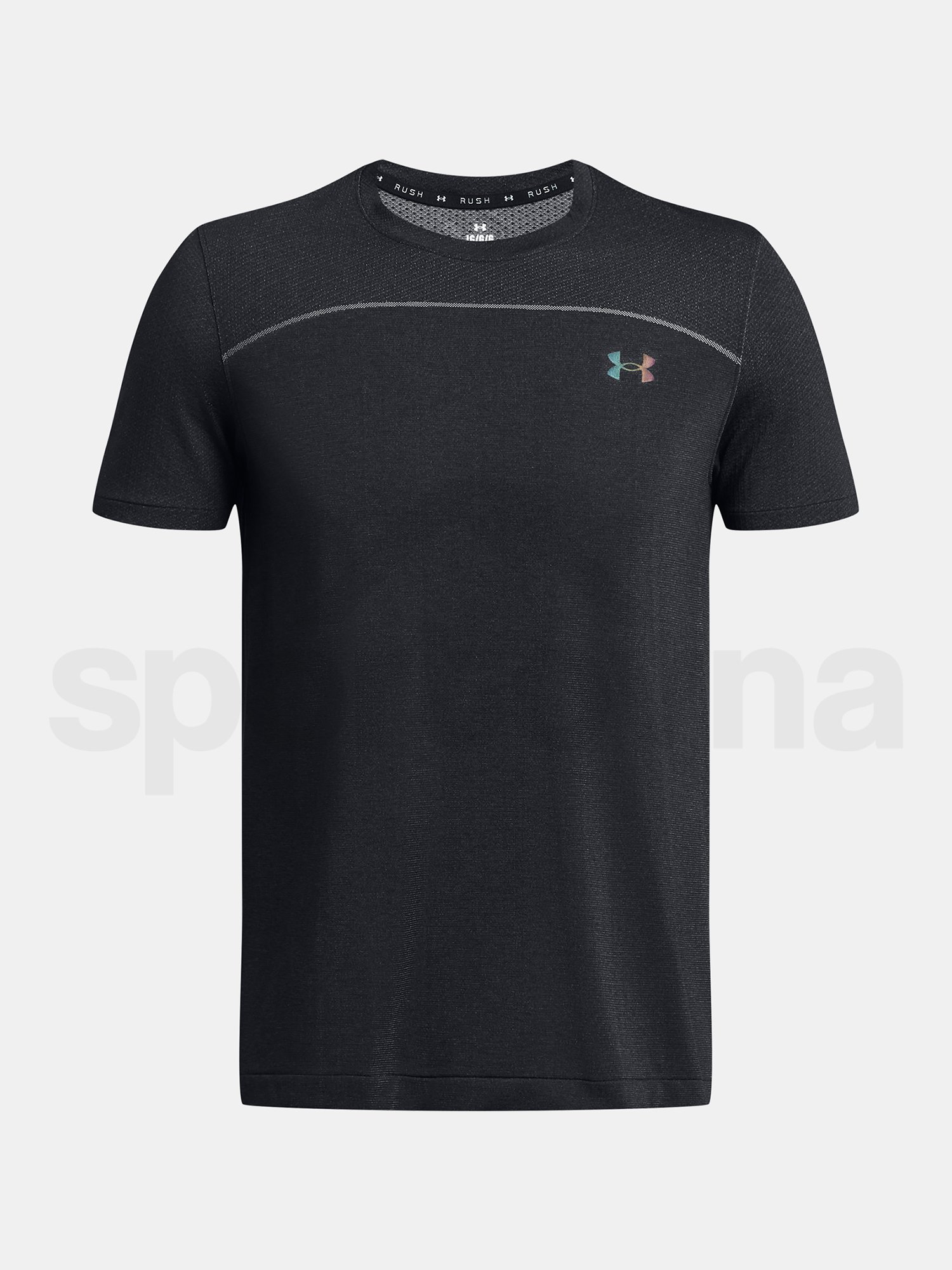 Tričko Under Armour UA Rush Seamless Wordmark SS-BLK