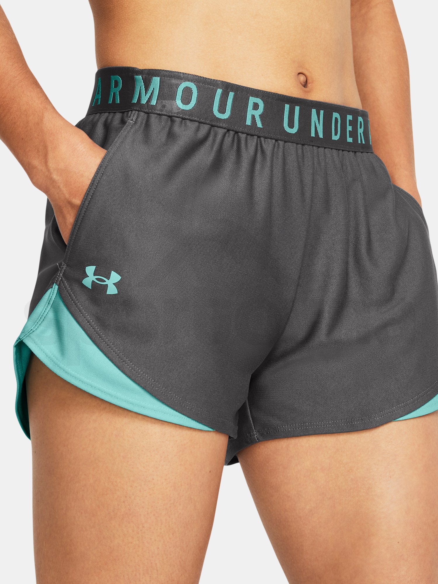 Kraťasy Under Armour Play Up Shorts 3.0-GRY