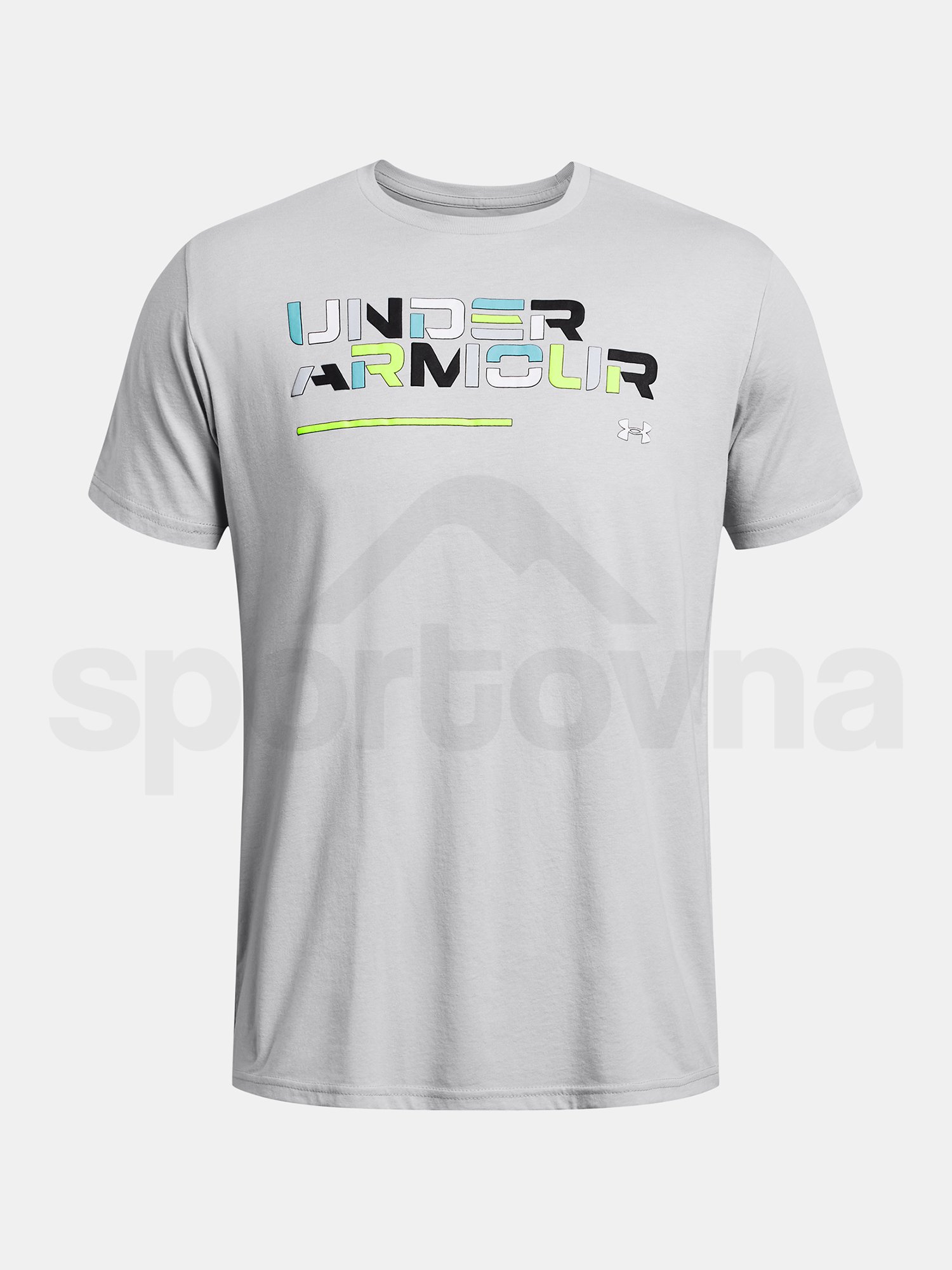 Tričko Under Armour UA Colorblock Wordmark SS-GRY