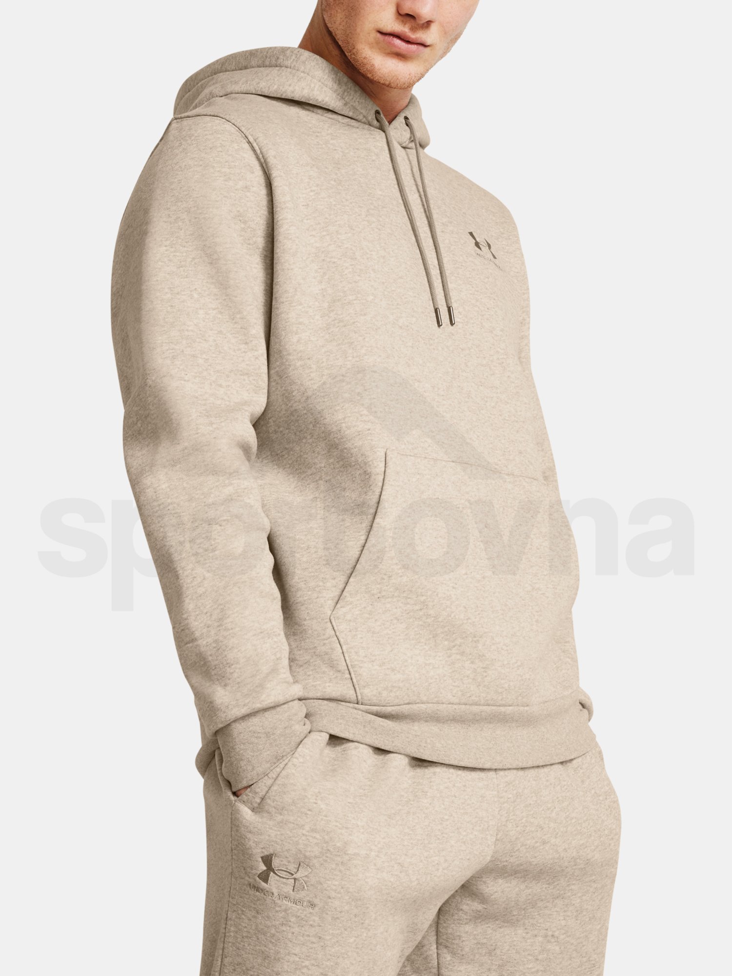 Mikina Under Armour UA Essential Fleece Hoodie-BRN