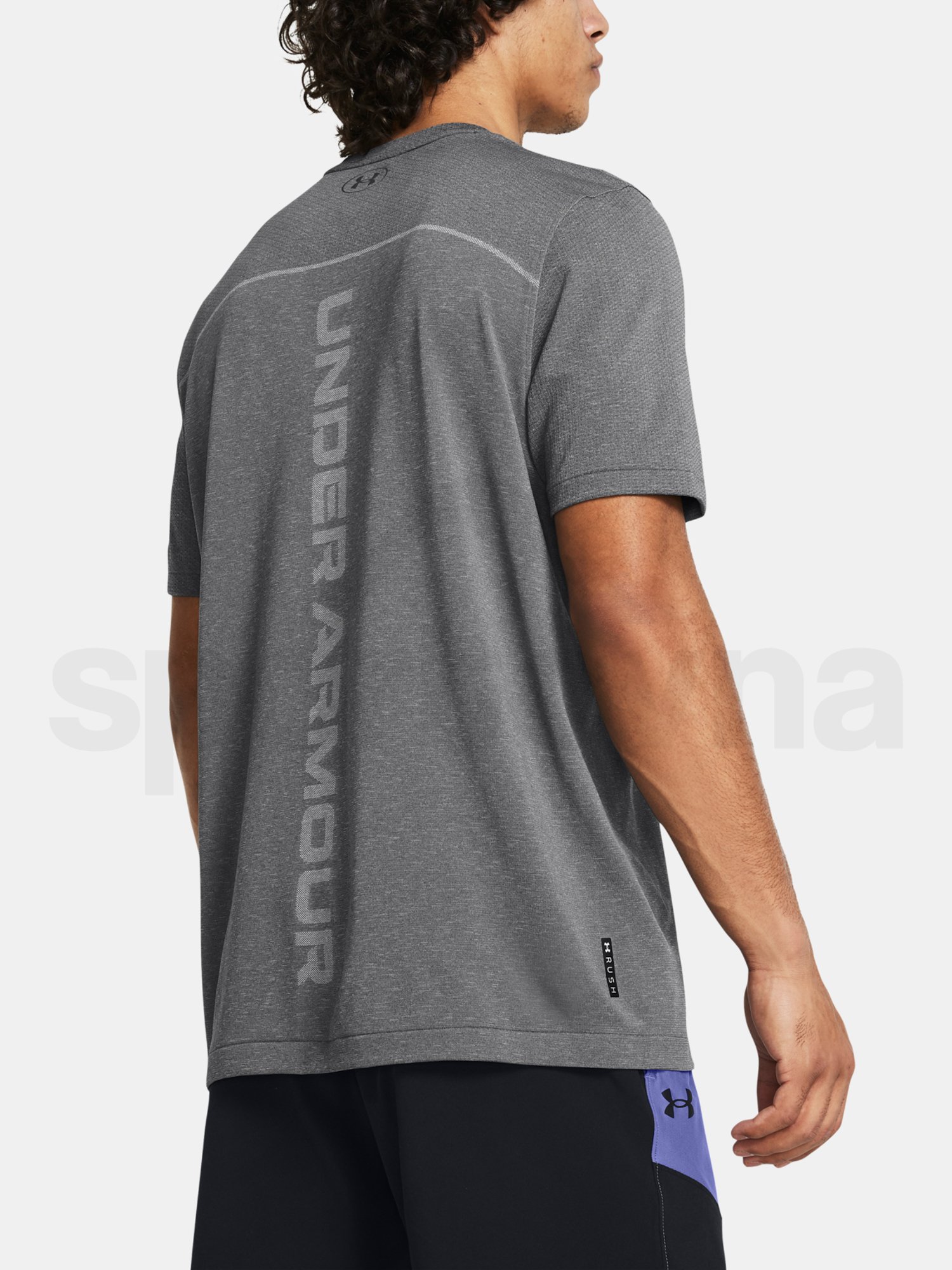 Tričko Under Armour UA Rush Seamless Wordmark SS-GRY