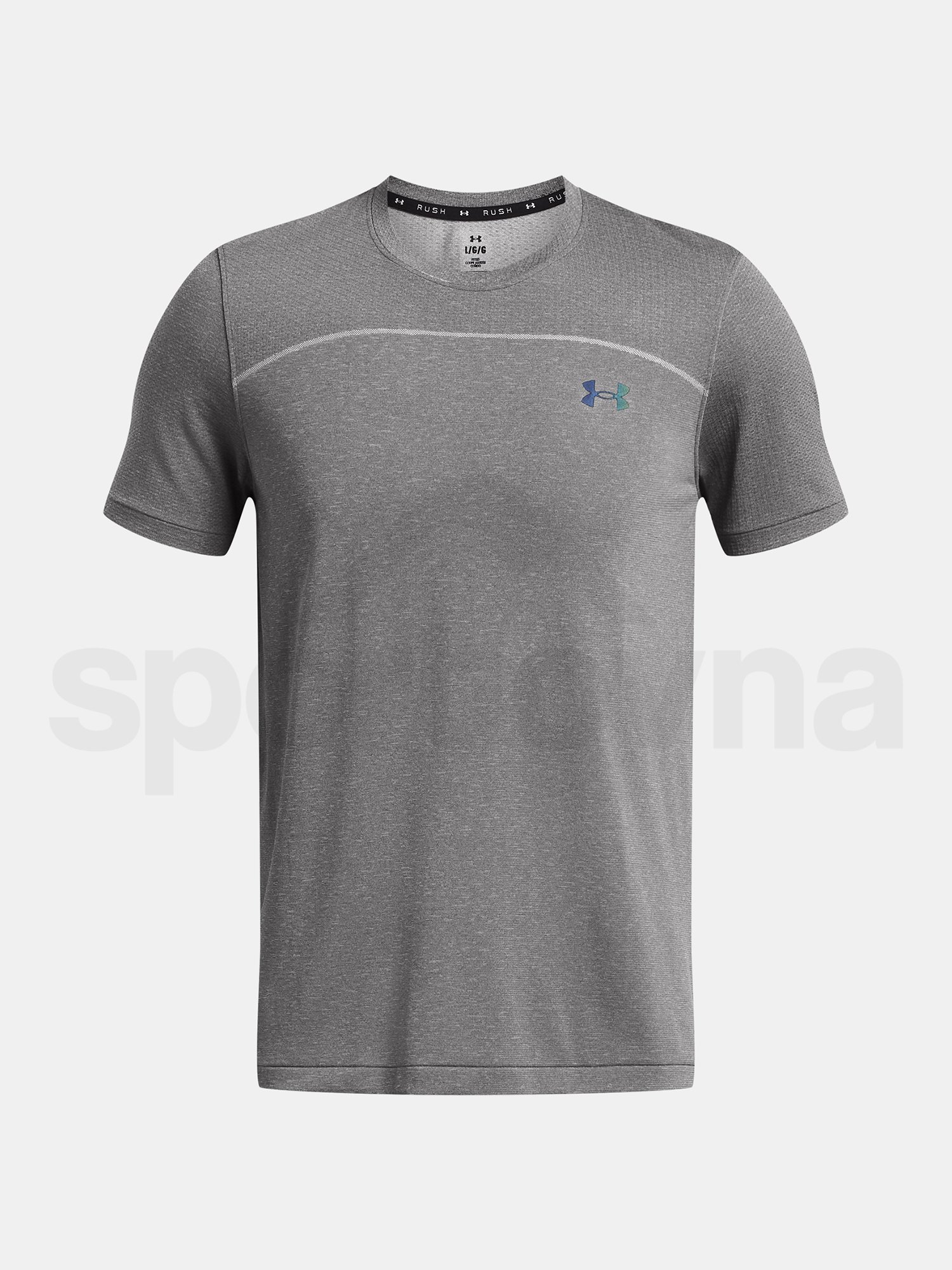 Tričko Under Armour UA Rush Seamless Wordmark SS-GRY