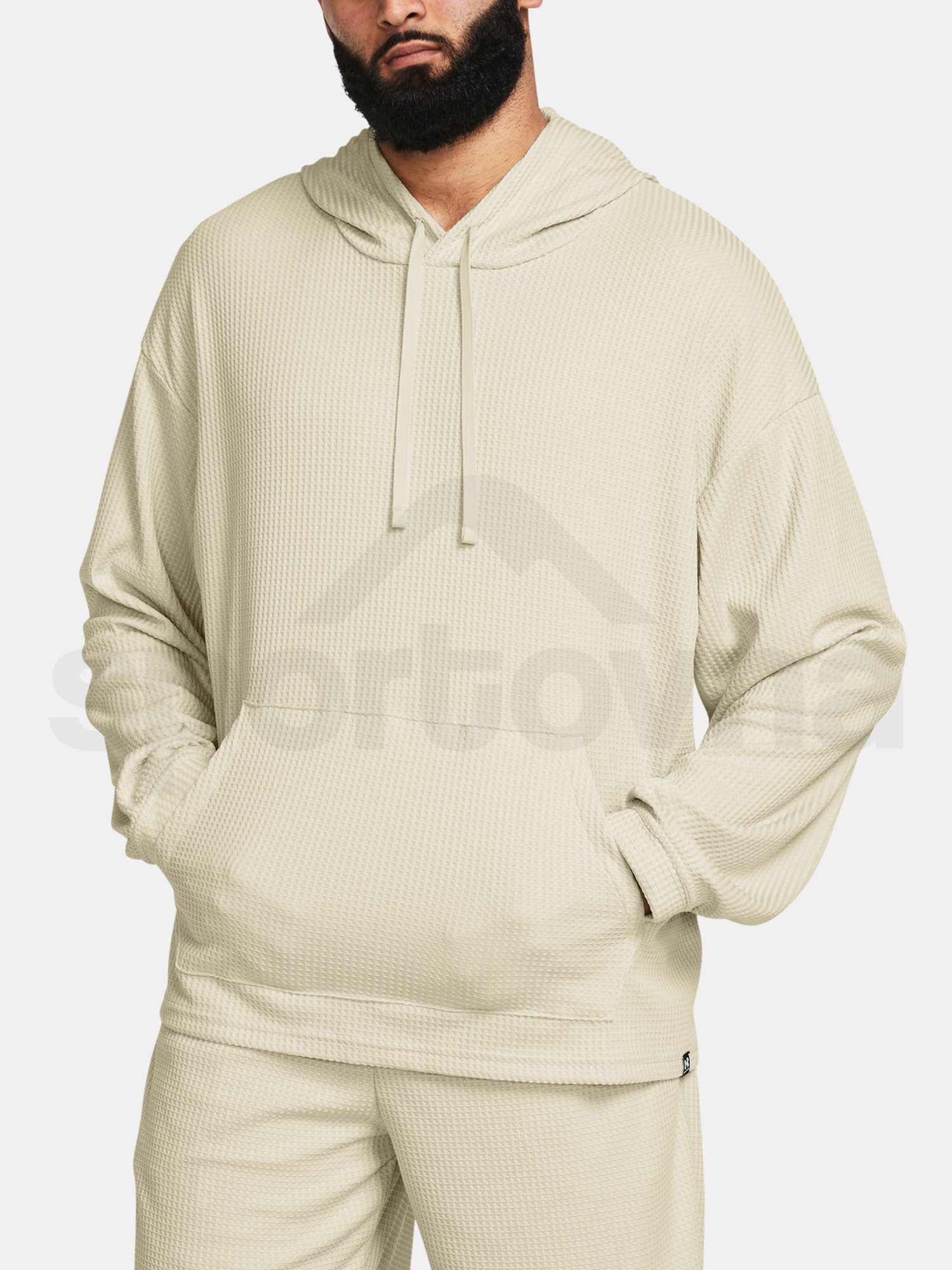 Mikina Under Armour UA Rival Waffle Hoodie-BRN