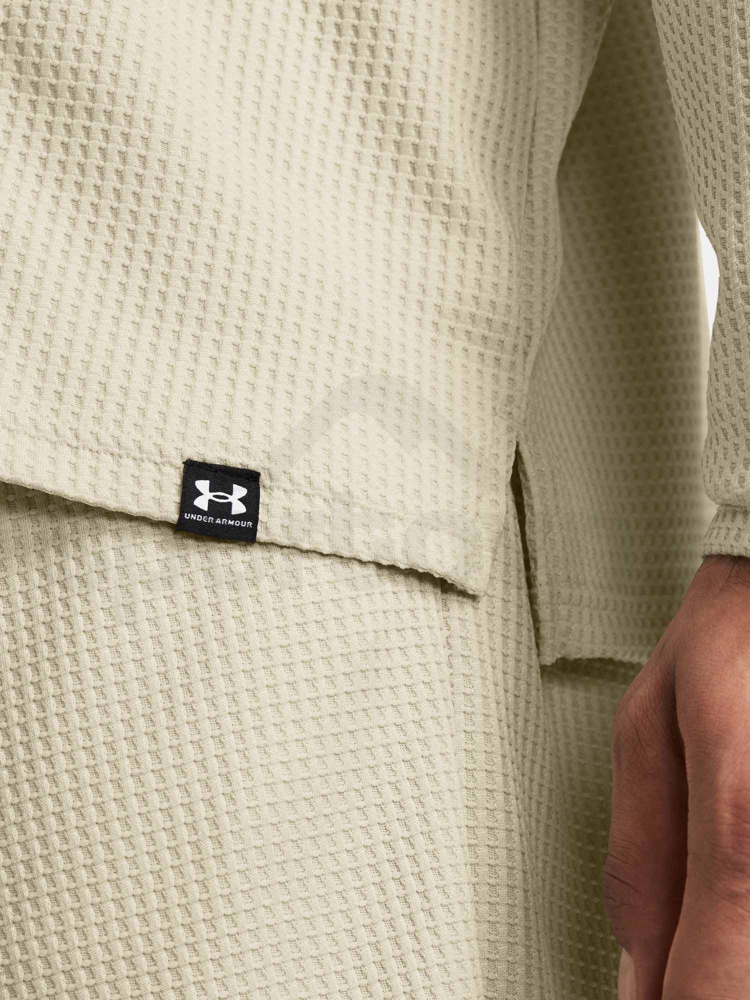 Mikina Under Armour UA Rival Waffle Hoodie-BRN