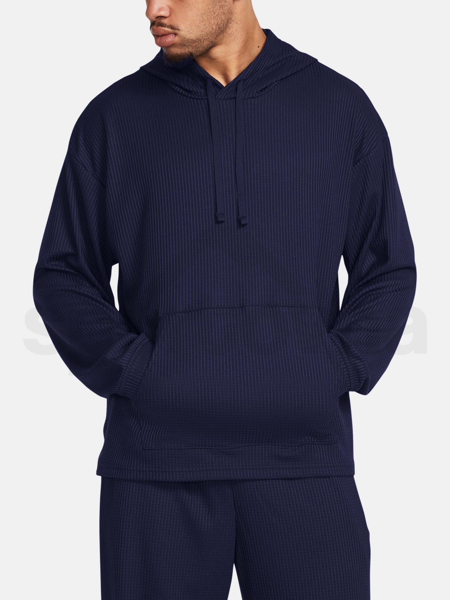 Mikina Under Armour UA Rival Waffle Hoodie-BLU