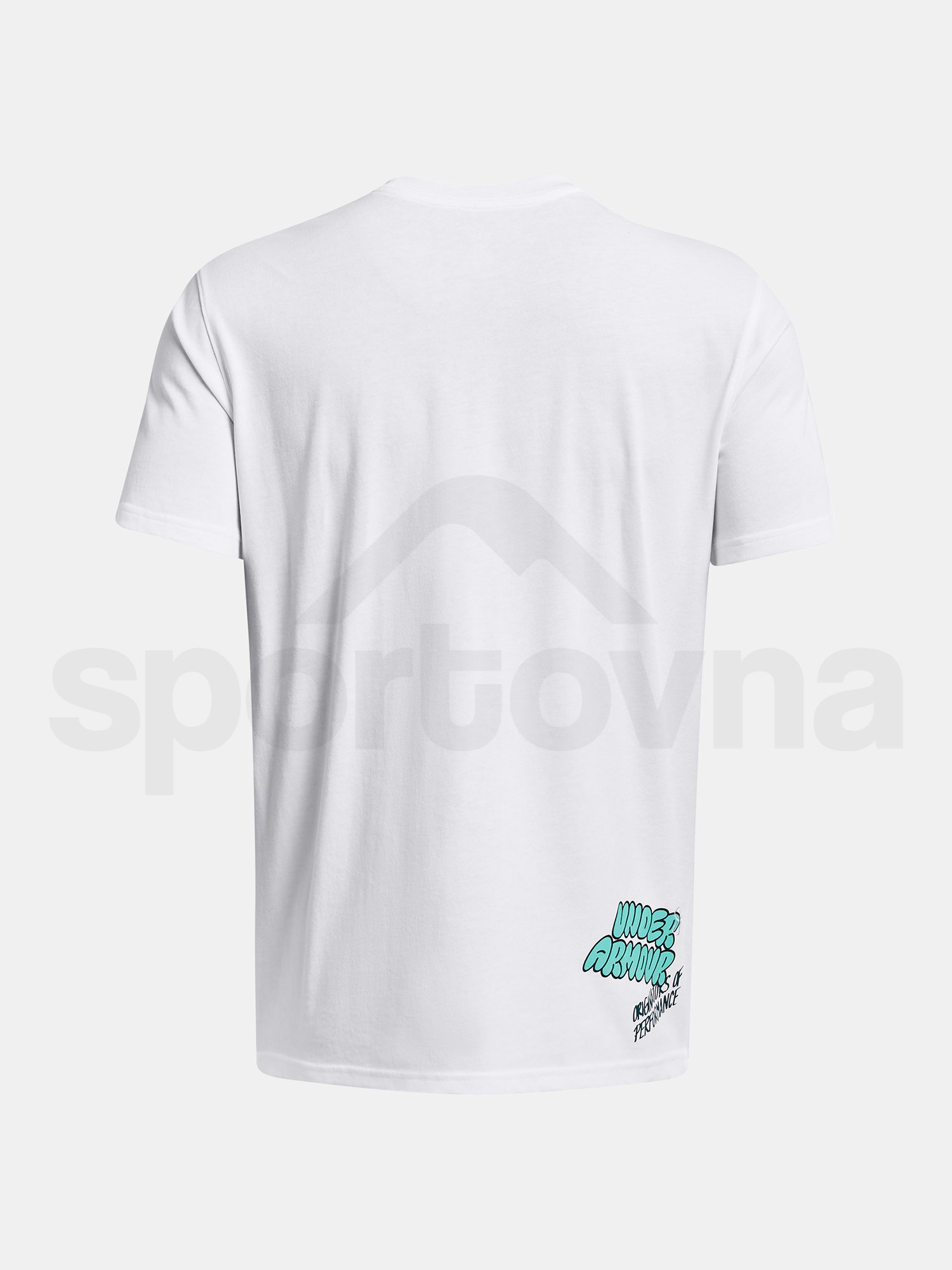 Tričko Under Armour UA HW LOGO OVERLAY EMB SS-WHT