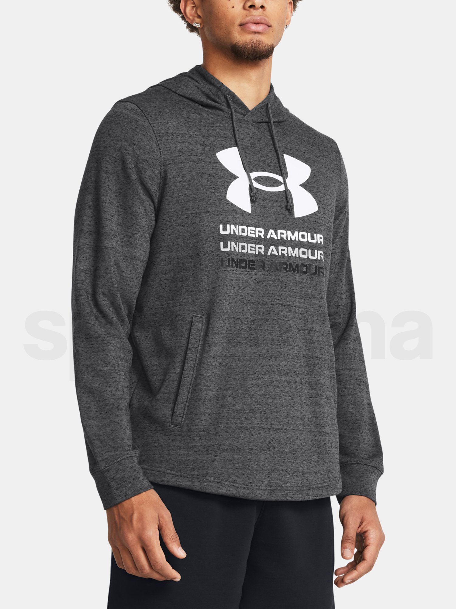 Mikina Under Armour UA Rival Terry Graphic Hood-GRY