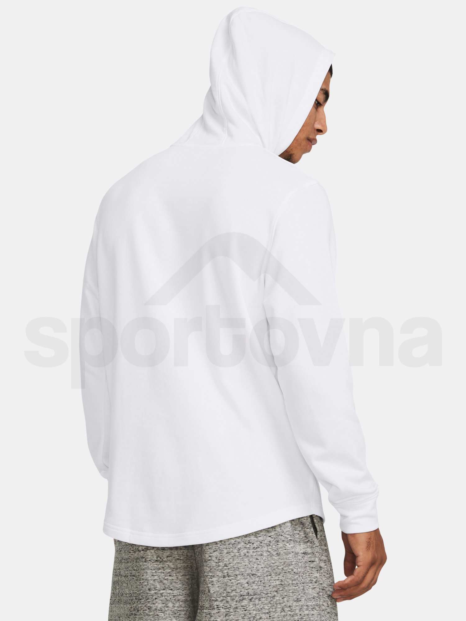 Mikina Under Armour UA Rival Terry Graphic Hood-WHT