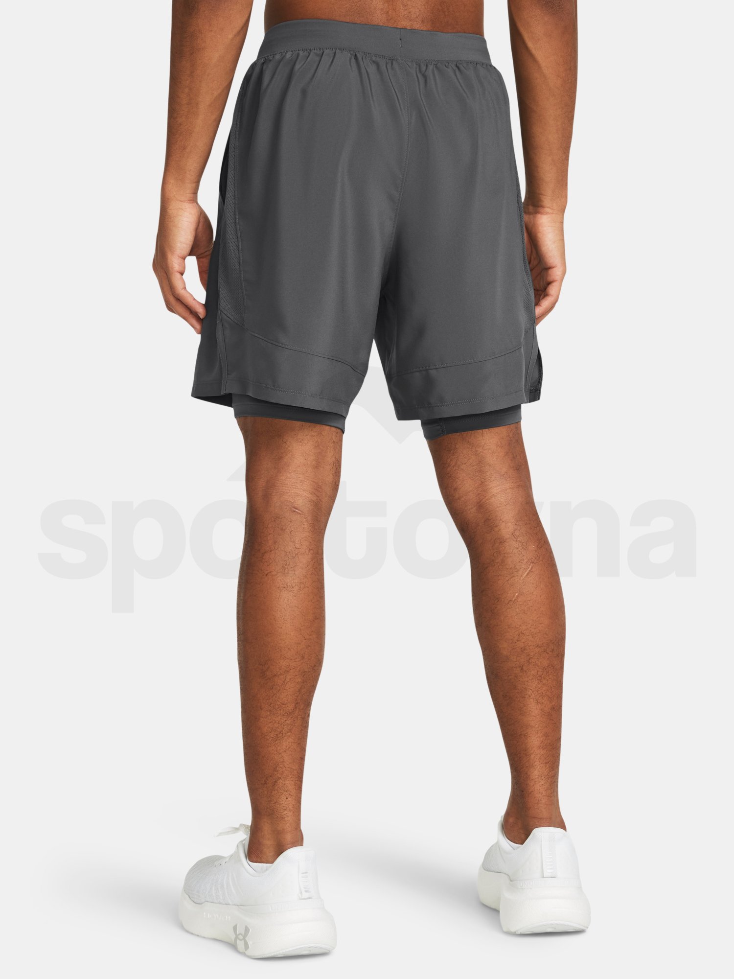 Šortky Under Armour UA LAUNCH 7'' 2-IN-1 SHORTS - šedá