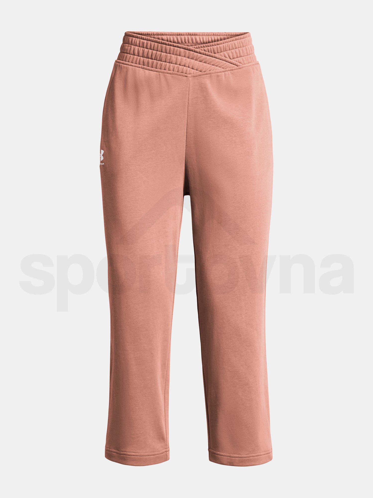 Tepláky Under Armour UA Rival Terry Crop Wide Leg - ružová