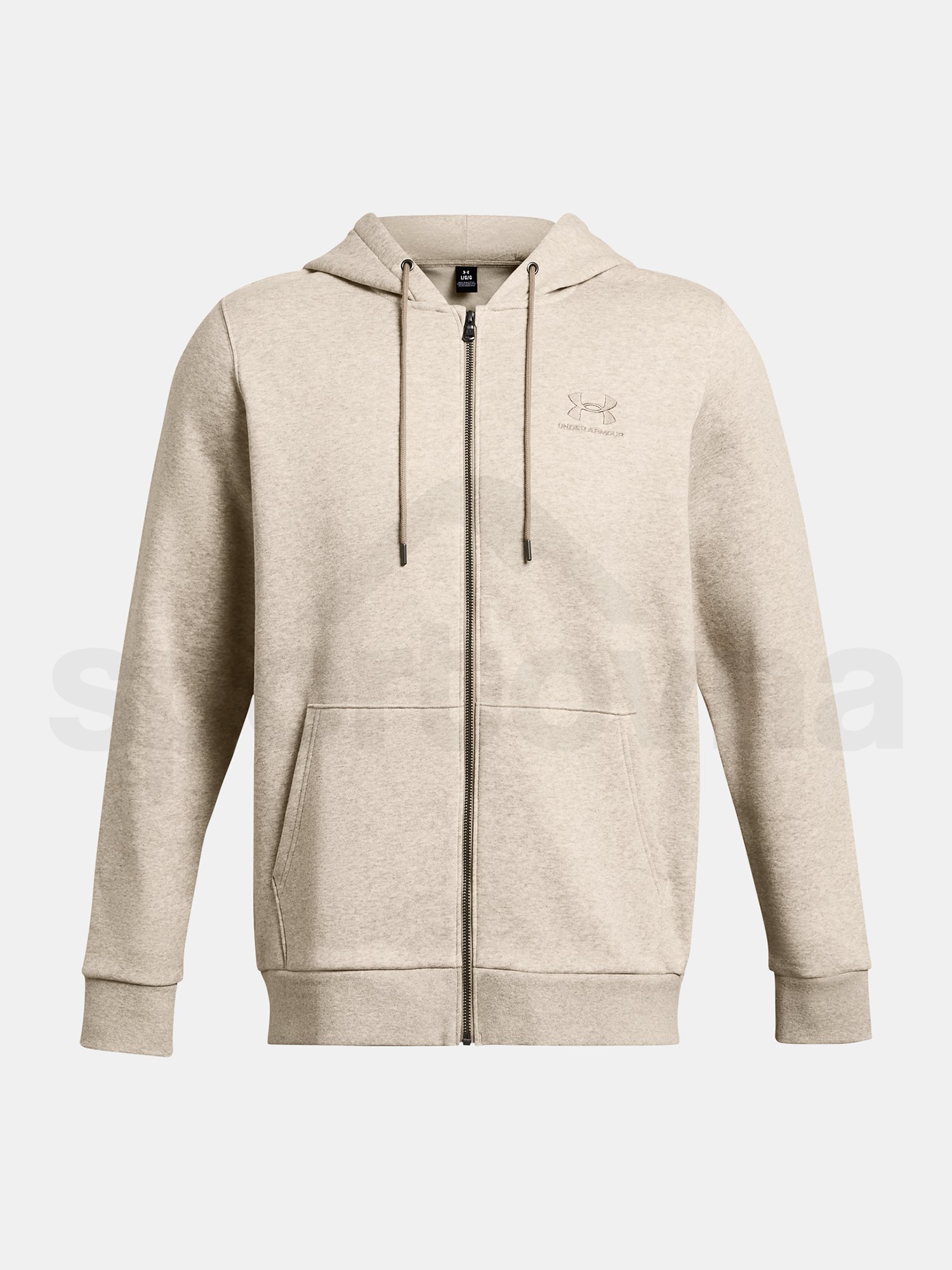 Mikina Under Armour UA Essential Fleece FZ Hood - hnedá