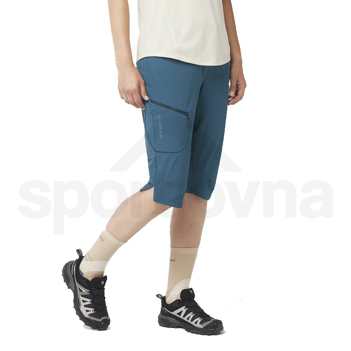 Kalhoty Salomon Wayfarer Capri W - modrá