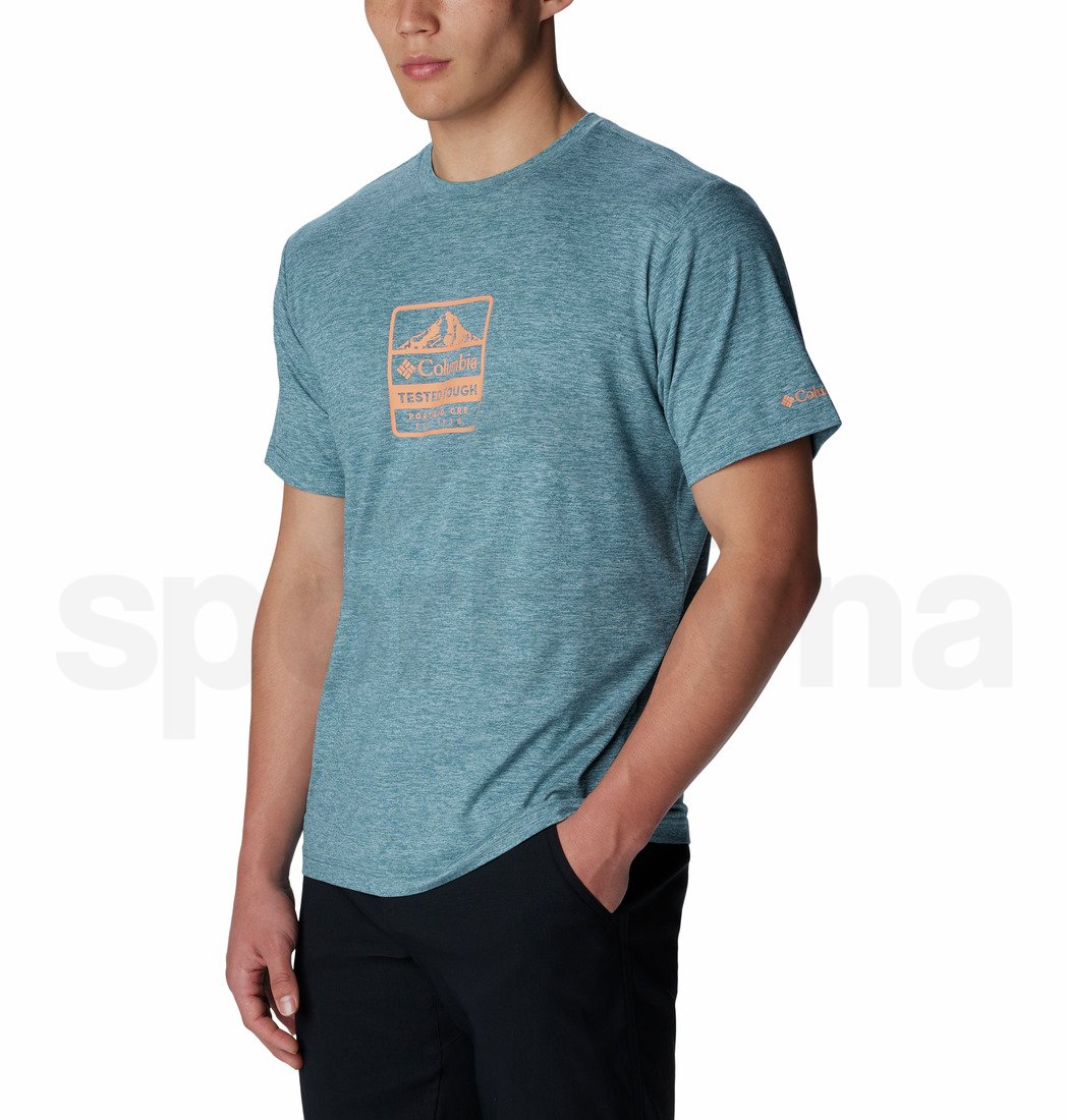 Tričko Columbia Kwick Hike™ Graphic SS Tee M - modrá