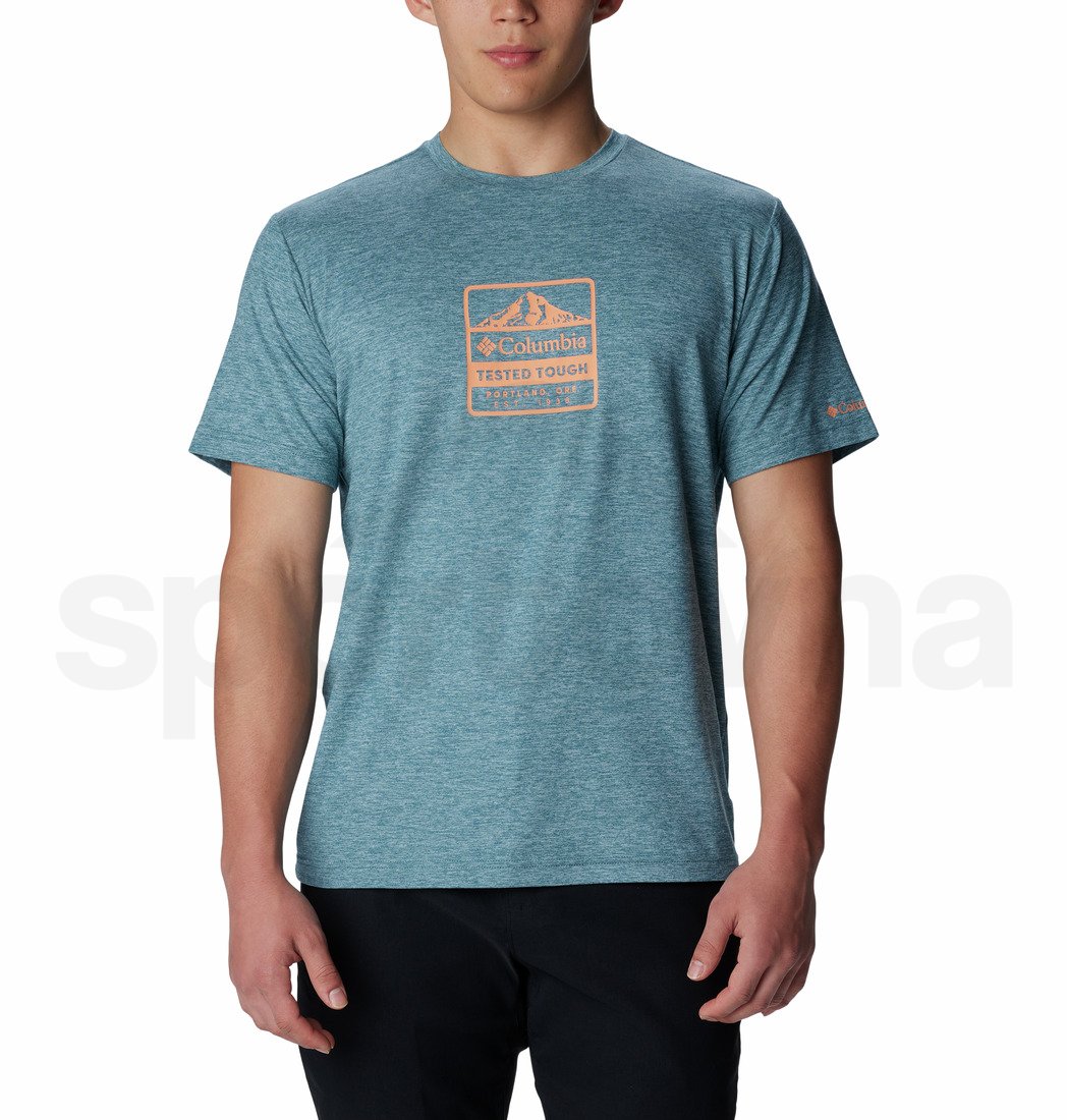 Tričko Columbia Kwick Hike™ Graphic SS Tee M - modrá