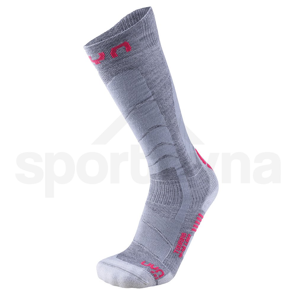 Ponožky UYN Ski Touring Socks W - šedá/růžová