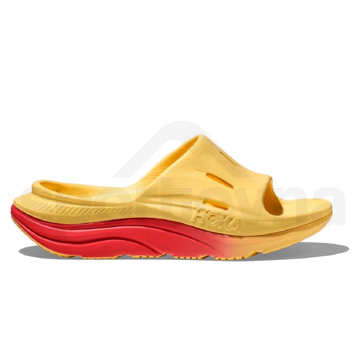 Pantofle Hoka Ora Recovery Slide 3 - žlutá/červená