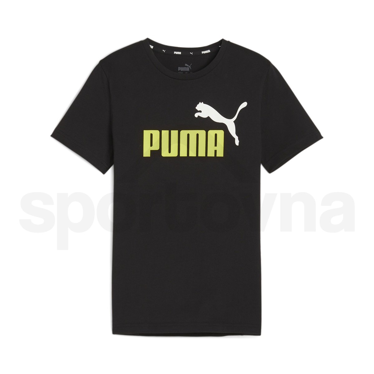 Tričko Puma ESS+ 2 Col Logo Tee J - černá/zelená