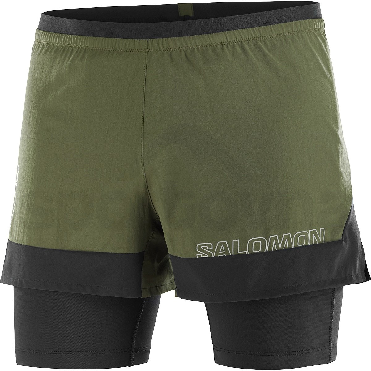 Kraťasy Salomon Cross 2IN1 Shorts M - zelená/černá