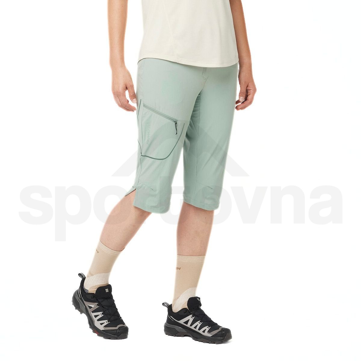Kalhoty Salomon Wayfarer Capri W - zelená