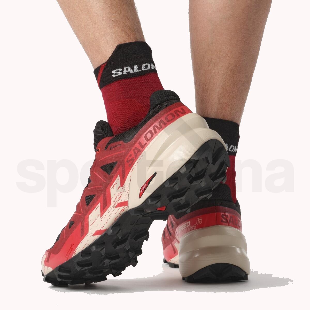 Obuv Salomon Speedcross 6 GTX M - červená/černá/hnědá