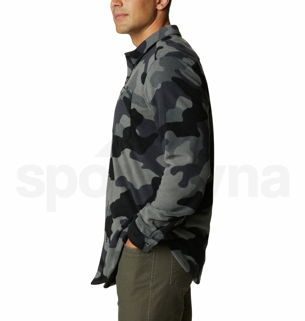 Košile Columbia Flare Gun™ Fleece Over Shirt M - šedá/černá