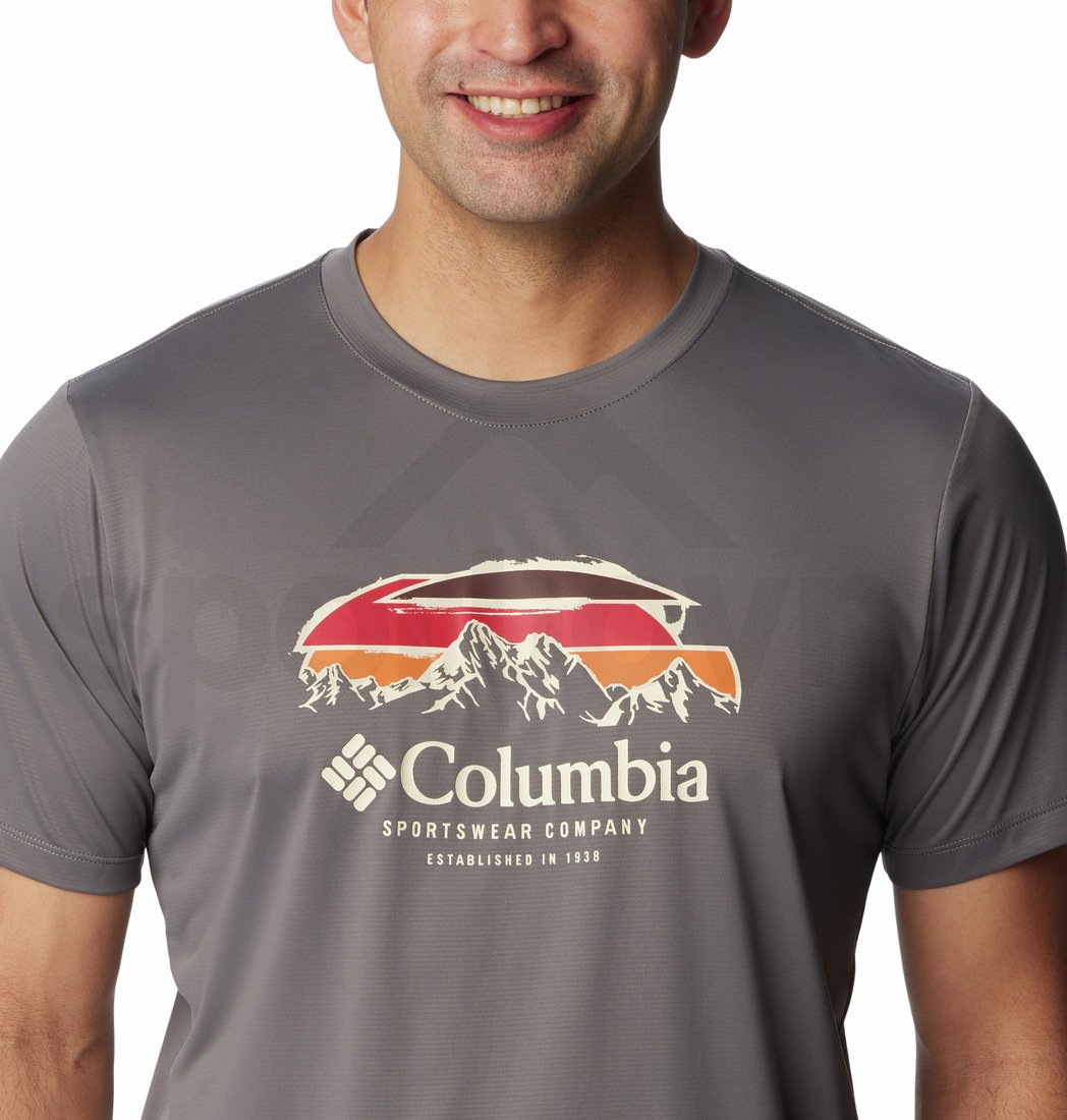 Tričko Columbia Hike™ Graphic SS Tee M - šedá