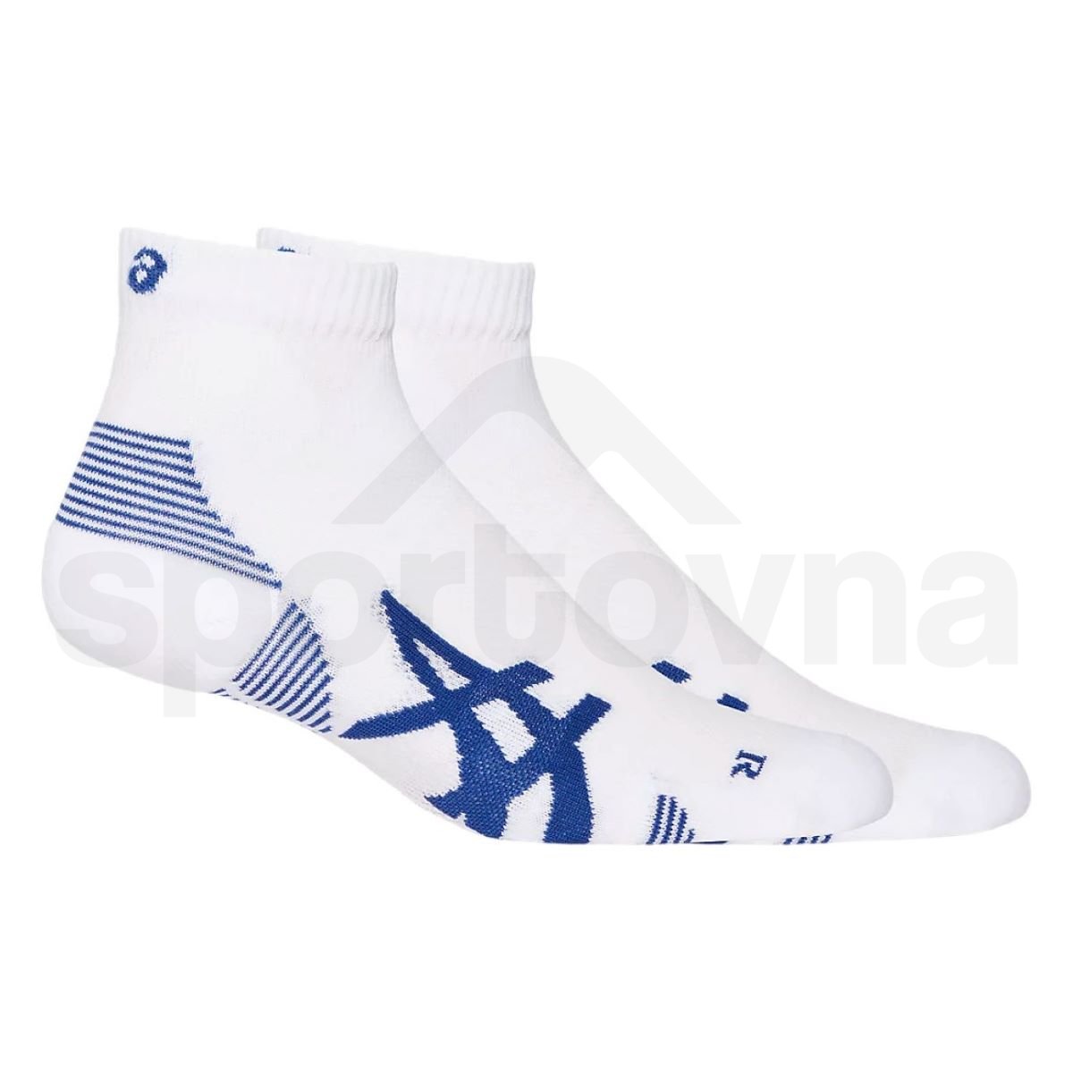 Ponožky Asics 2PPK Cushion Run Quarter Sock - bílá/modrá