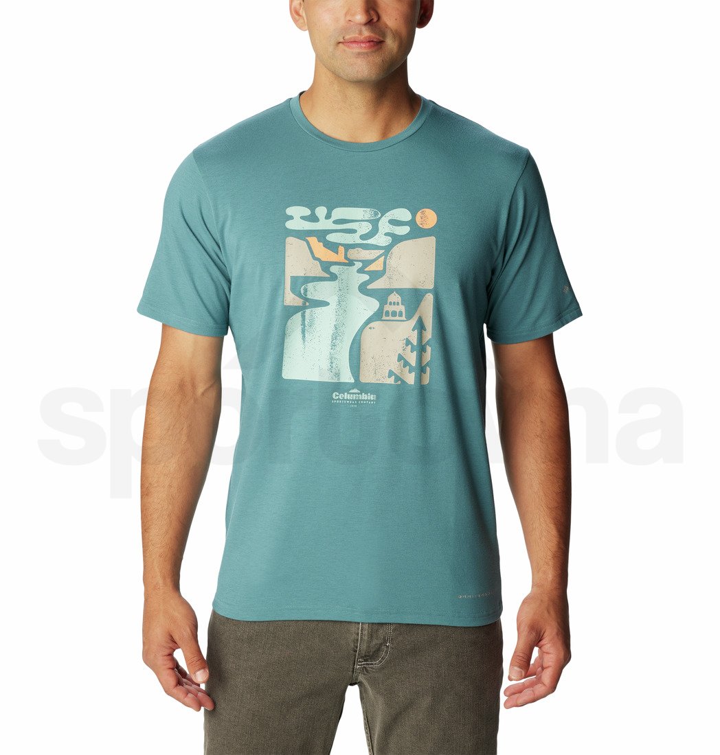 Tričko Columbia Sun Trek™ Short Sleeve Graphic Tee M - modrá