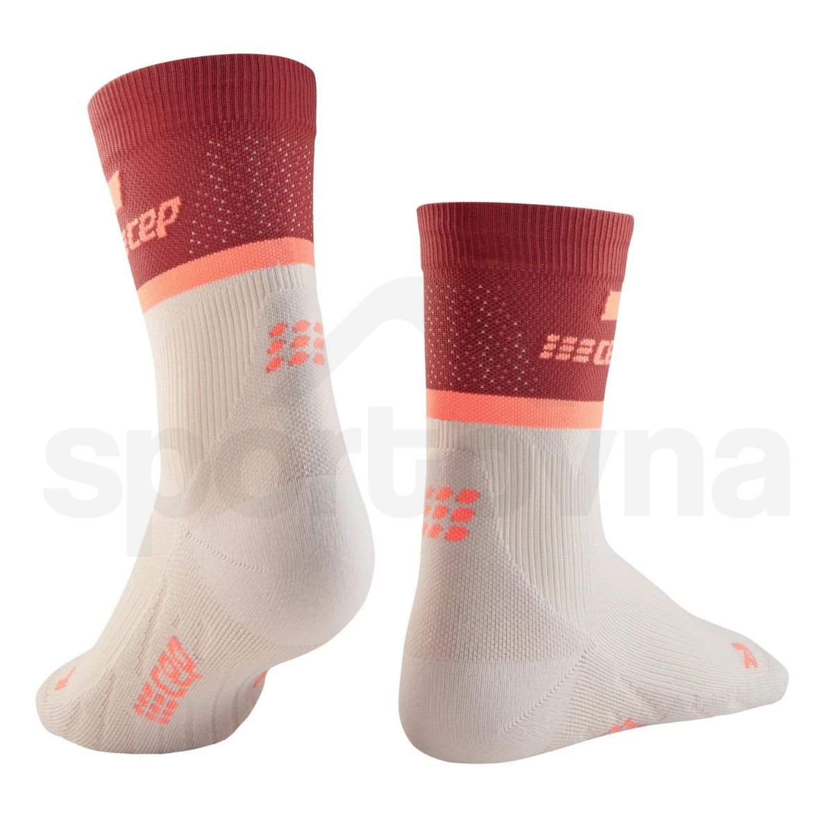 Ponožky CEP 4.0 W - červená/bílá