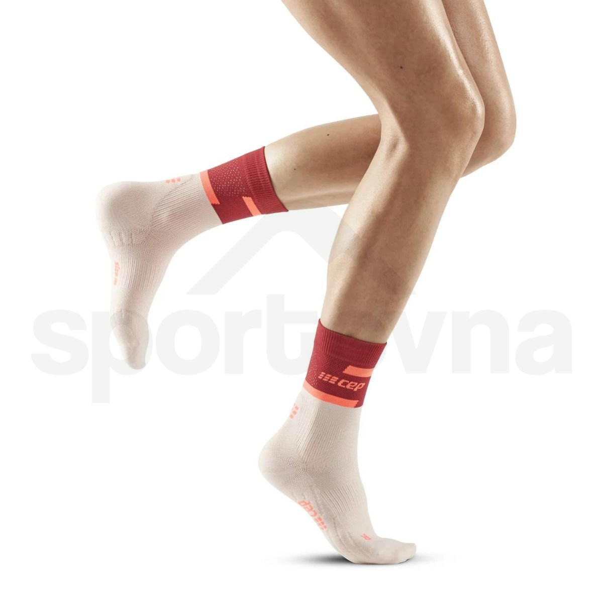 Ponožky CEP 4.0 W - červená/bílá