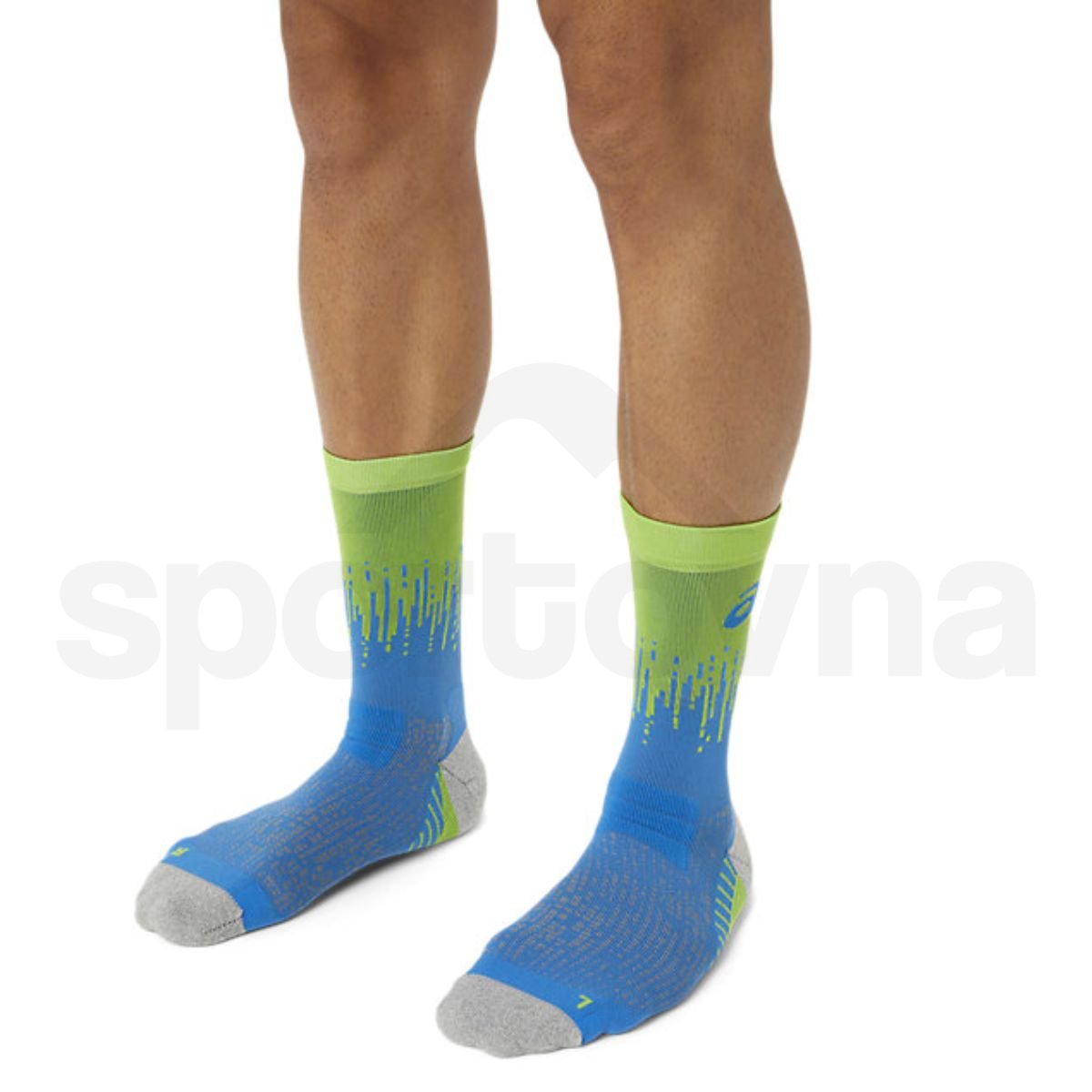 Ponožky Asics Performance Run Sock Crew - modrá/zelená
